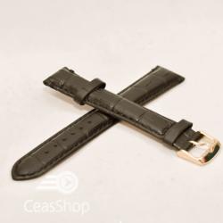  Curea piele vitel neagra cu catarama aurie XXL 20mm - 37206