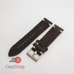  Curea piele neagra, nubuk vintage 24mm - 4170124