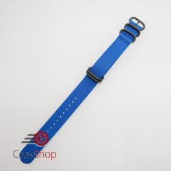  Curea NATO albastră 20mm catarame zulu negre -52976 - ceas-shop
