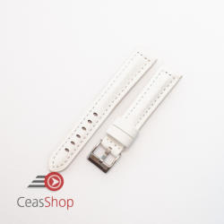  Curea piele tip fibra albă, cusătură albă, căptușită 22mm - 3742222