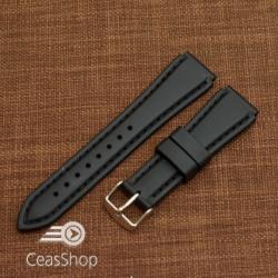  Curea silicon sport neagră 18mm(21mm) - 45563