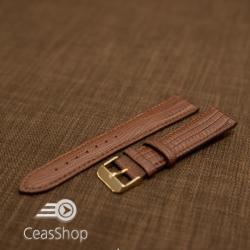  Curea maro piele vitel model soparla captusita 20mm - 35978