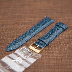  Curea model crocodil captusita albastră finisaj lucios 20m - 46383