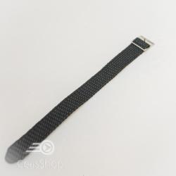  Curea din tesatura de nylon negru cu catarama dubla argintie 20mm - 34381