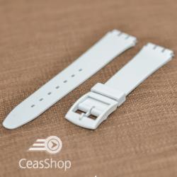  Curea tip Swatch 14 mm alba - 31001