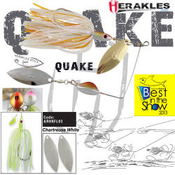 Herakles Spinnerbait Herakles Quake, Chartreuse/White, 17.5g (ARHKFL03)