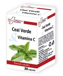 FarmaClass Ceai verde & Vitamina C - 30 cps