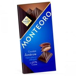 Sly Nutritia Ciocolata amaruie Monteoro Fara Zahar - 90g