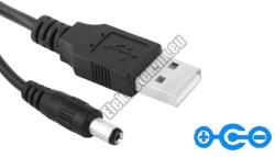 E260 USB 2.0 dugó-DC 5, 5/2, 1/11mm Dugóval szerelt kábel