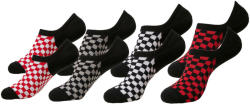 Urban Classics zokni (4 párból álló szett) URBAN CLASSICS - 4 pár, kockás minta, újrahasznosított fonálból - fekete + fehér + piros + szürke - TB4234