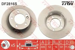 TRW Disc frana TRW SINGLE DF2816S (DF2816S)
