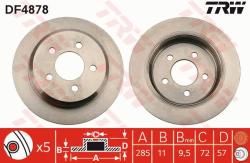 TRW Disc frana TRW DF4878 (DF4878) - automobilus