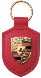 Porsche Kulcstartó, Porsche (pajzsos, Piros Színű Bőr ) (wap0500920e)