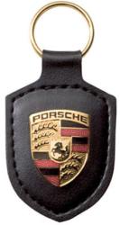 Porsche Kulcstartó, Porsche (pajzsos, Fekete Színű Bőr ) (wap0500900e)