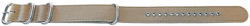 Curea NATO bej canvas 20mm catarame zulu argintii -54107