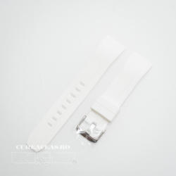  Curea silicon albă capat curbat 22mm - 57212 - cureaceas