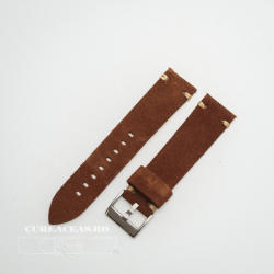  Curea piele maro închis, nubuk vintage 22mm - 4170222