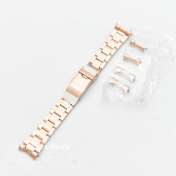  Bratara metalica aur rosu model Rolex Oyster capete curbate 18-22mm - 52427 - cureaceas