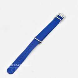  Curea NATO albastră 20mm catarame zulu argintii -4090520