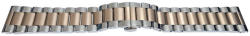  Bratara bicolora rose gold argintie deployant capat drept 22mm - 57136 - cureaceas