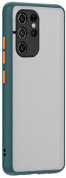Techsuit Husa Samsung Galaxy S21 Ultra- Colored buttons case- bumper dark green