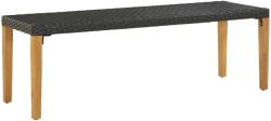 vidaXL Bancă de grădină, negru, 80 cm, poliratan (46486)