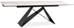 WIPMEB WESTIN III asztal 160-240 CERAMIC fehér/fekete MATT