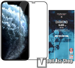 MyScreen APPLE iPhone 12, iPhone 12 Pro, MYSCREEN üvegfólia, Full cover, 0, 33mm, 9H, Full glue, Fekete