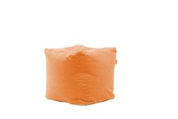 Pufrelax Пуф 80л. , Табуретка Куб - Terracotta Orange, Перящ се калъф, Гама Premium, Пълнеж от Полистиролни перли