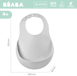 Beaba Baveta silicon Beaba Light Grey - bekid