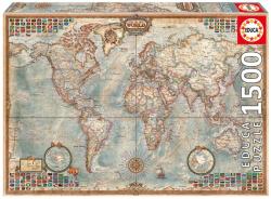Educa Puzzle Educa din 1500 de piese - Harta politica a lumii (EDU16005) Puzzle