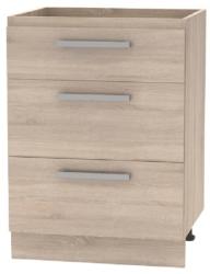 TEMPO KONDELA Fiókos alsószekrény 60, tölgy sonoma, NOVA PLUS NOPL-058-0S