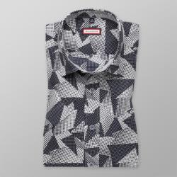 Willsoor pentru bărbați subțire potrivi tricouri cu scurt sleeve (înălțime 176-182) 7835 cu geometric modele