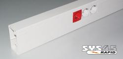 Canalplast SYS1252 SYS45 szerelvényezhető, két rekeszes vezetékcsatorna, fehér színbe 125x50x2 RAL 9010 (SYS1252)