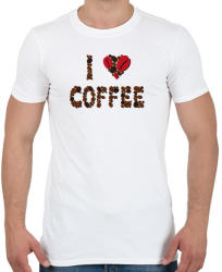 printfashion Szeretem a kávét- I love coffee - Férfi póló - Fehér (4371671)