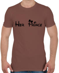 printfashion Her Prince - Férfi póló - Mogyoróbarna (4305341)