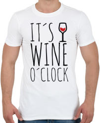 printfashion Wine o'clock - Férfi póló - Fehér (4300709)