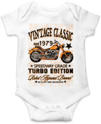 printfashion 1979-es Vintage Classic Turbo Edition motorkerékpár - Baba Body - Fehér (4634706)