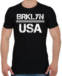 printfashion Usa brooklyn - Férfi póló - Fekete (4379261)