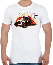 printfashion Fekete bogár útjelző tábla mellett - Férfi póló - Fehér (4632373)