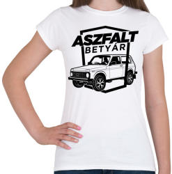 printfashion Aszfalt betyár - Lada Niva - Női póló - Fehér (4344961)