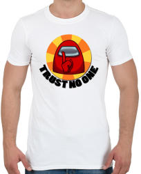 printfashion Trust no one - Férfi póló - Fehér (3475412)