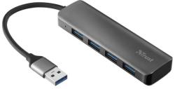 Trust USB elosztó-HUB, 4 port, alumínium, USB 3.2 Gen 1, TRUST Halyx (TRP23327) - papirdepo