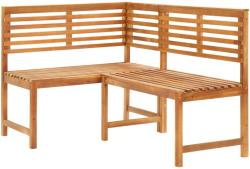 vidaXL Bancă de colț pentru grădină, 140 cm, lemn masiv de acacia (312422)