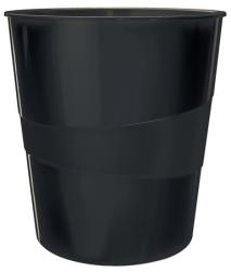 LEITZ Papírkosár, 15 liter, LEITZ Wow , fekete (E52781095)