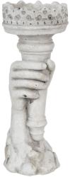 Clayre & Eef Sfesnic lumanare din ceramica gri 12 cm x 10 cm x 27 h (6TE0285S)