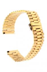Nagata Curea de ceas din metal, 22 mm x 18 cm, auriu - ciucaleti