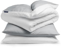 Sleepwise Soft Wonder-Edition, lenjerie de pat, 155x200cm, gri deschis/albă (QN-QMUW-ZFEQ) (QN-QMUW-ZFEQ) - electronic-star