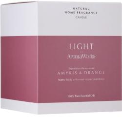 AromaWorks Lumânare parfumată Amiris și Portocală - AromaWorks Light Range Amyris & Orange Candle 75 g