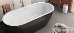 Kolpa San DALIA-FS 170x80 cm térbenálló kád , fekete-fehér 561760 (561760)